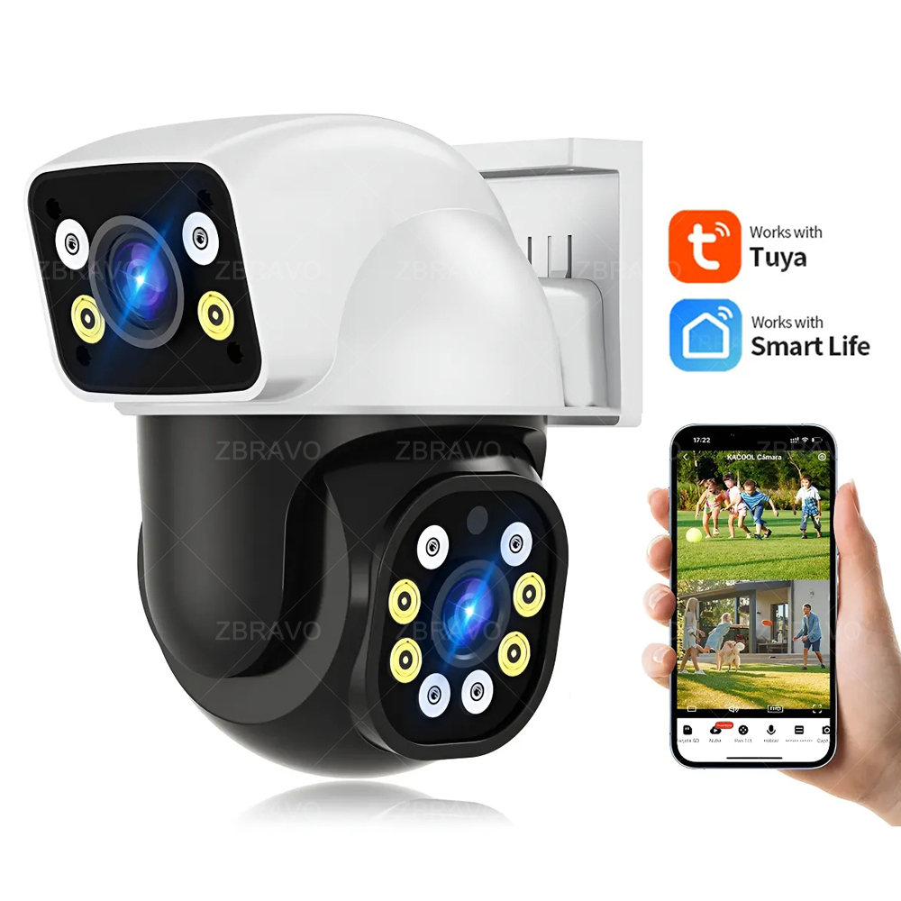 Home Security Services - Caméra extérieure WiFi Smartlife 8MP Tuya,