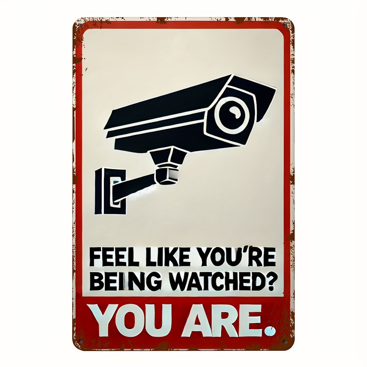 Home Security Quotes - Panneau métallique amusant avec avertissement de
