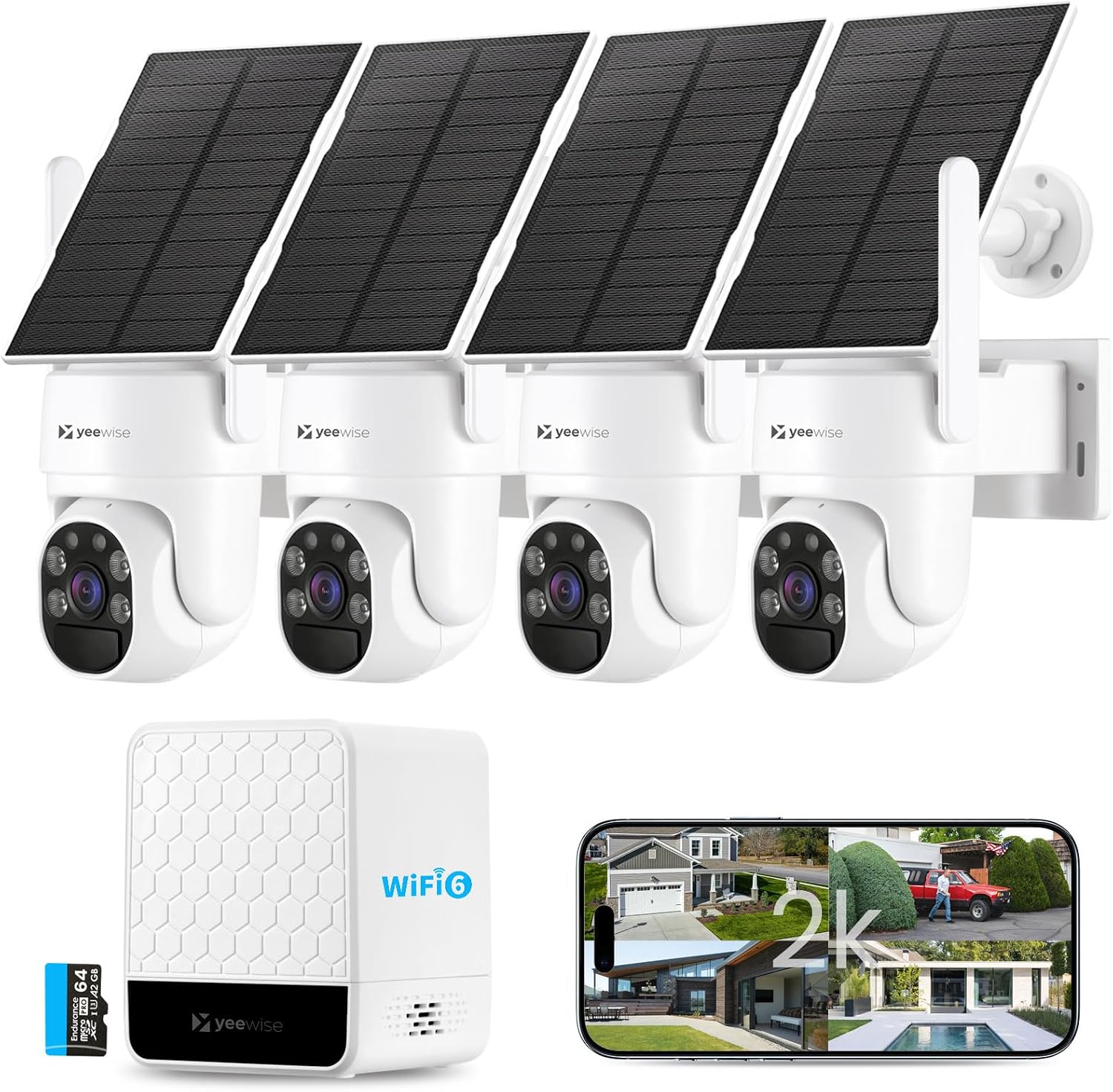 Home Security No Subscription - Système de caméra de sécurité solaire