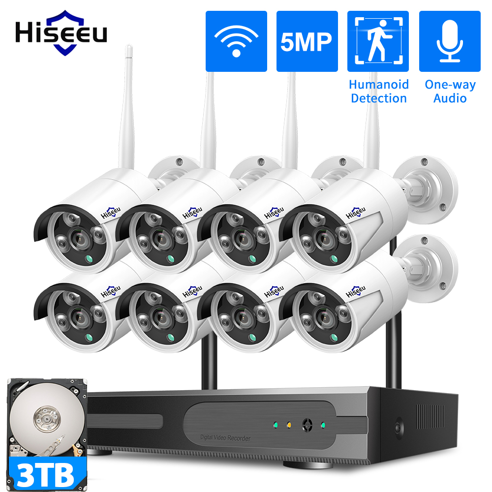 Home Security Monitor - Système de sécurité CCTV WiFi Hiseeu