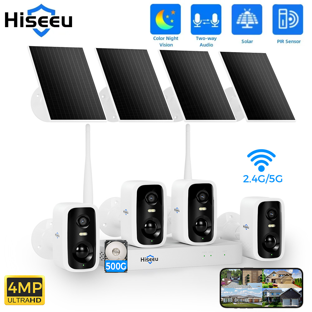 Home Security Monitor - Hiseeu 10CH NVR 4MP WiFi caméra