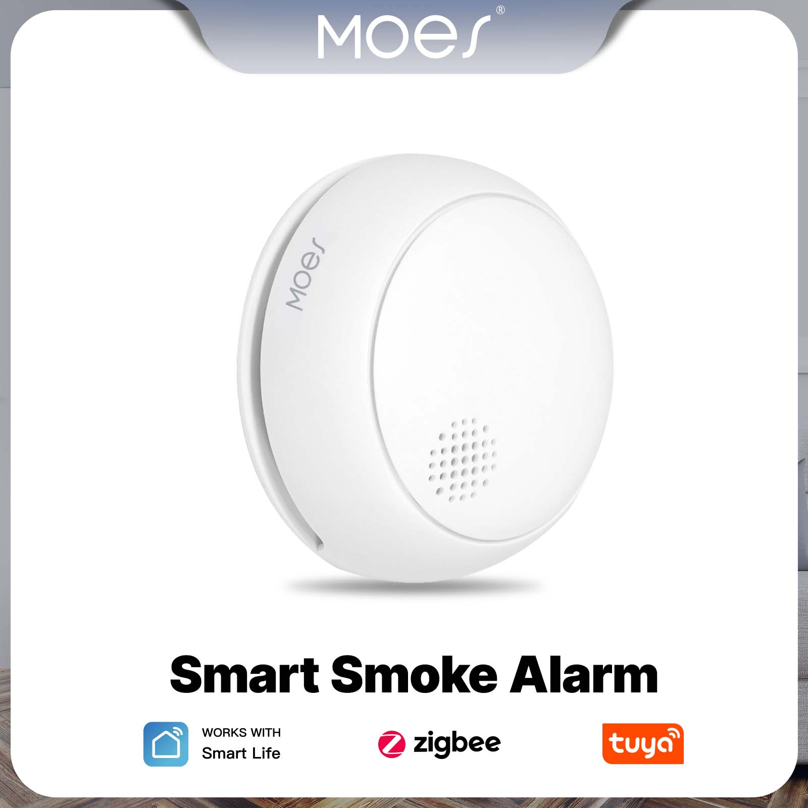Home Security Gadgets - MOES ZigBee détecteur de fumée intelligent