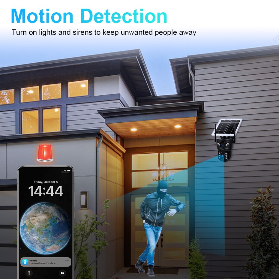 Caméra solaire WiFi 4G SIM KER - Home Security Services avis et prix