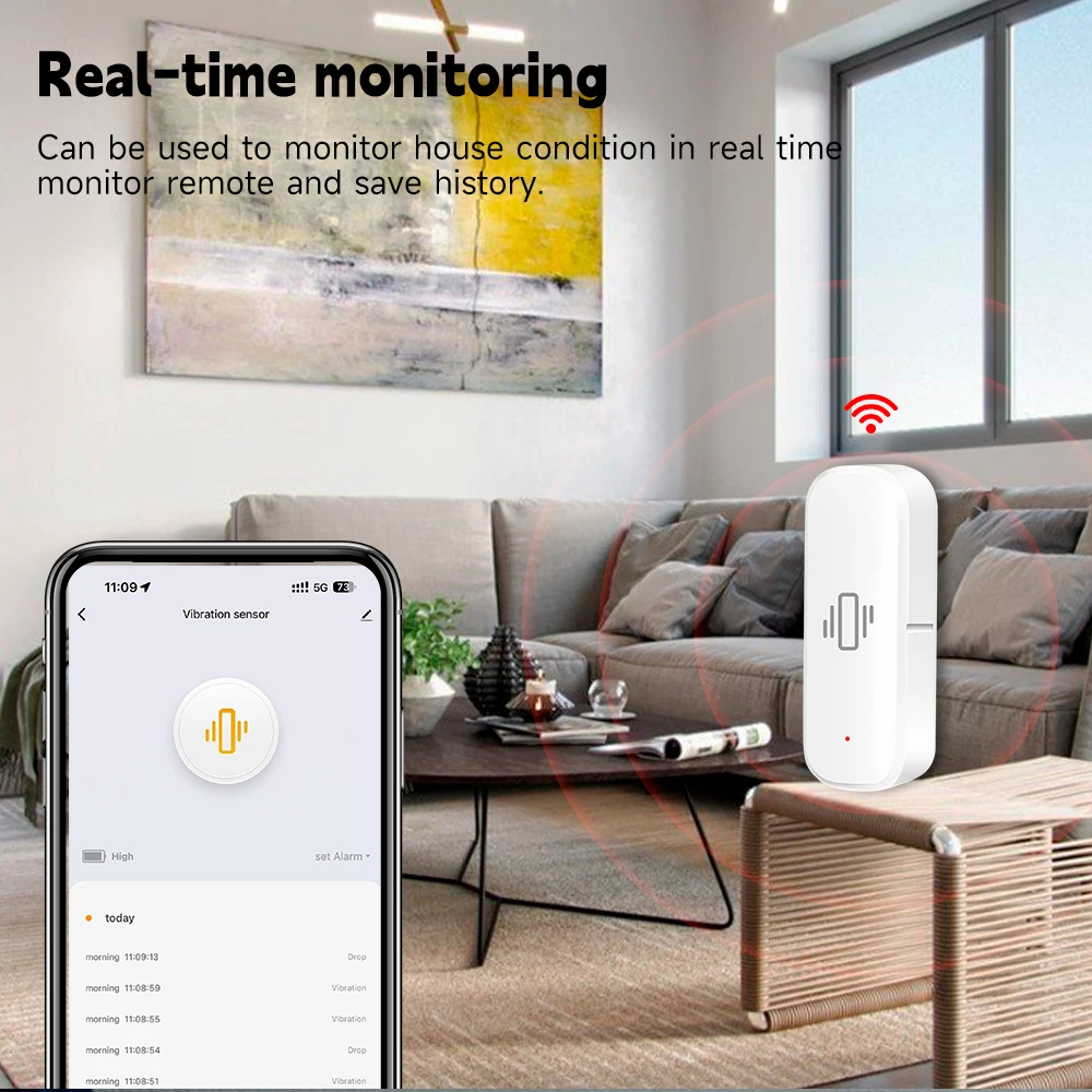 Capteur de vibration intellige - Home Security Alarm avis et prix