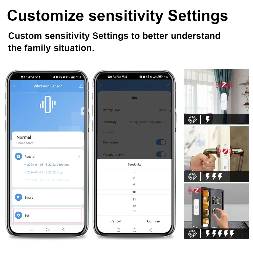 Capteur de vibrations intellig - Home Security Monitor avis et prix