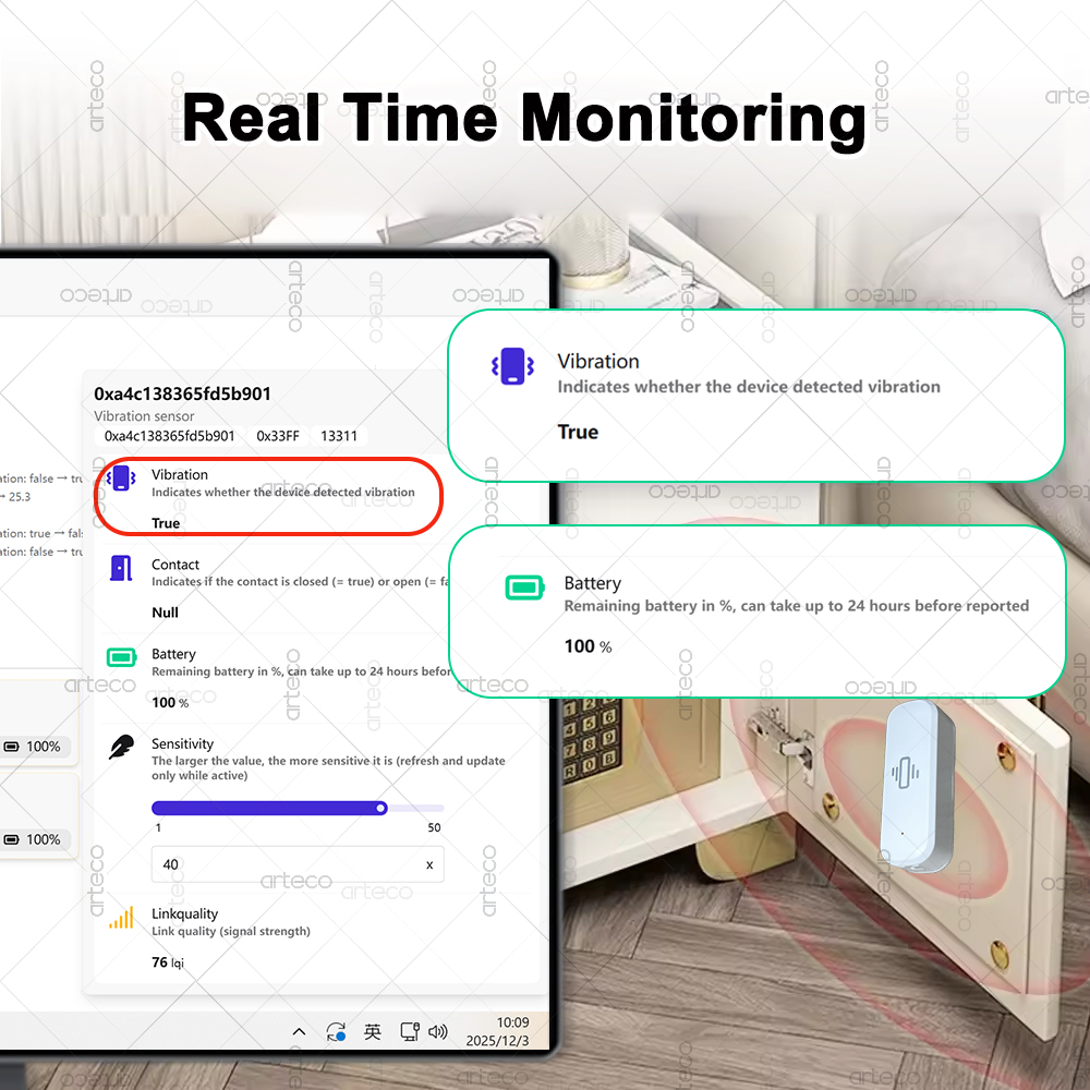 ZigBee capteur de vibrations i - Home Security Monitor avis et prix