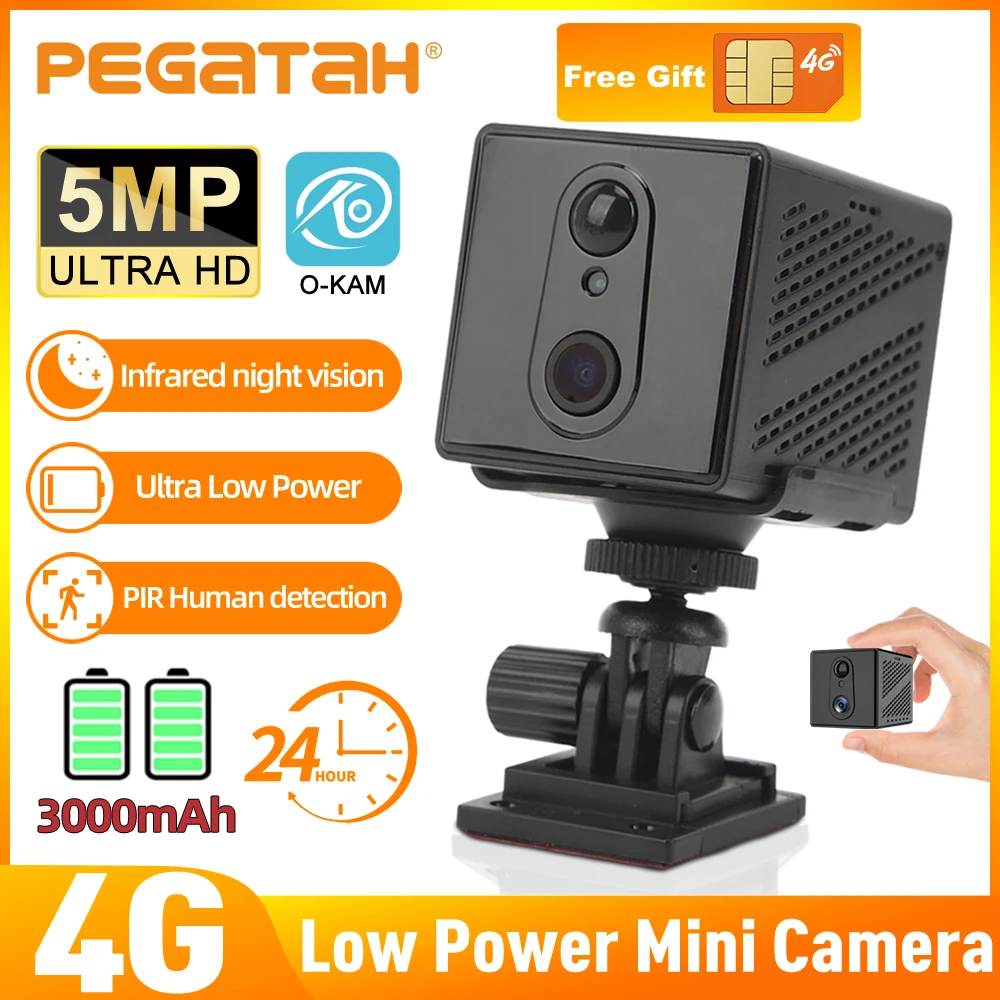 PEGATAH Mini caméra 4G 5MP pou - Home Security Alarm avis et prix