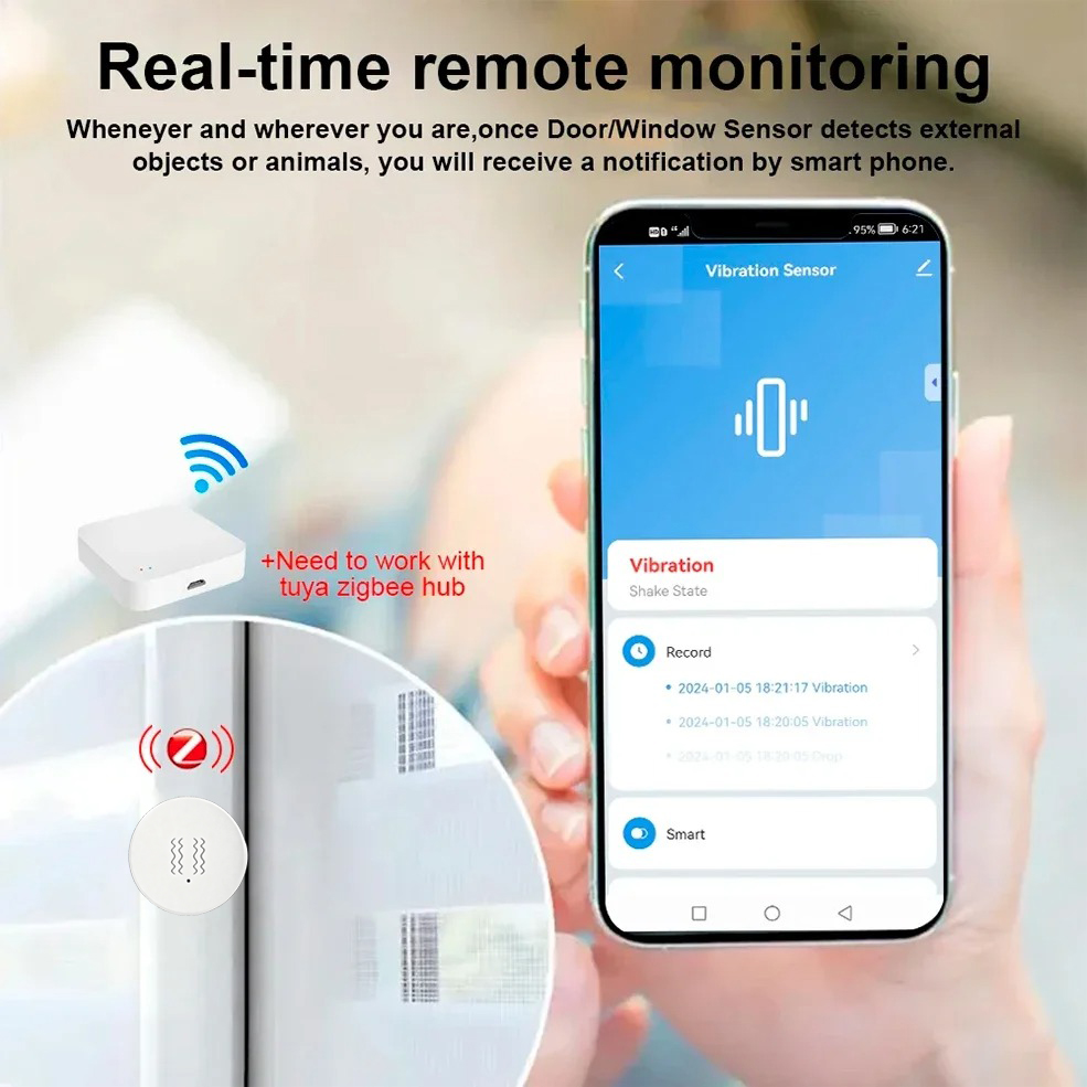 Capteur de vibration intellige - Home Security Alarm avis et prix