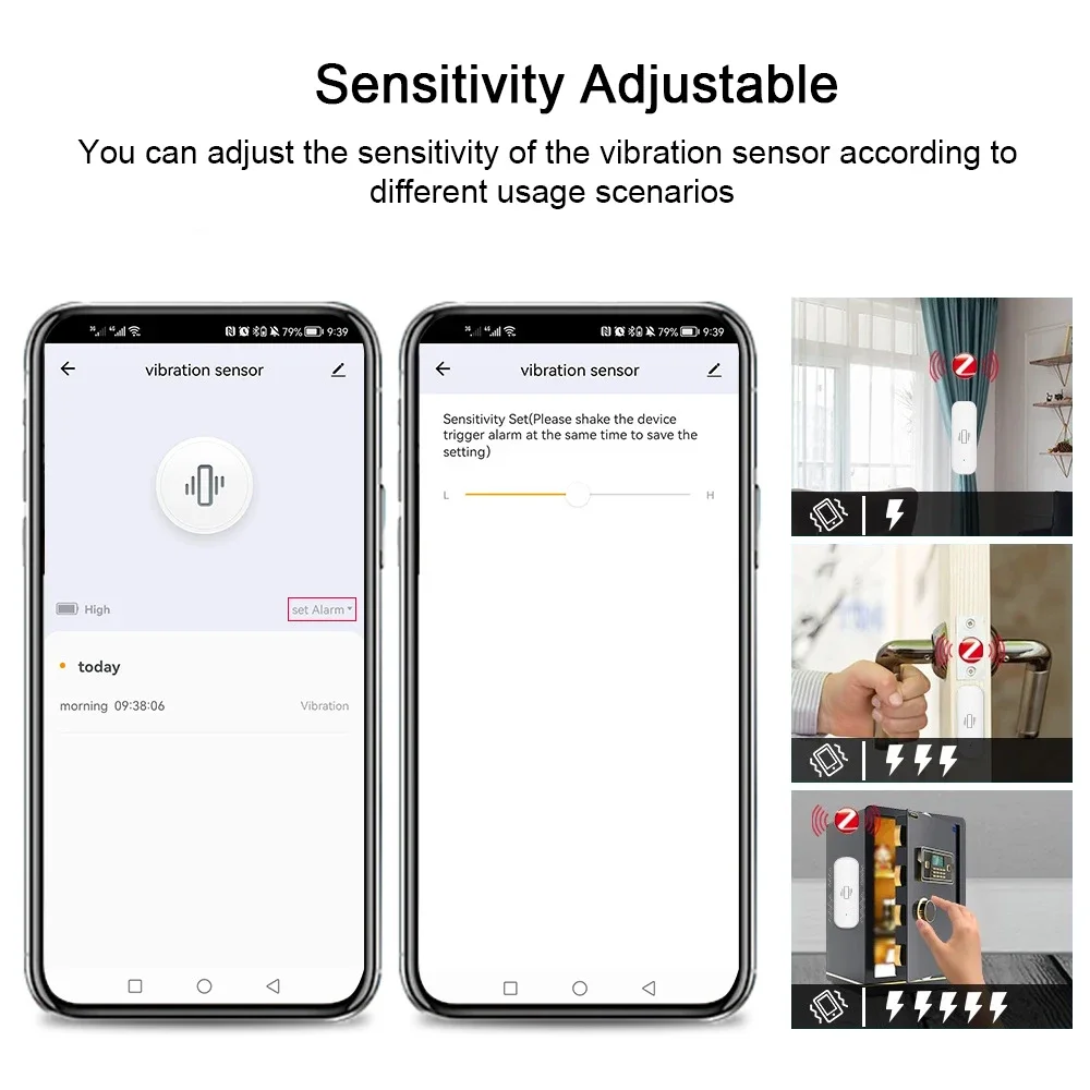 Capteur de vibration intellige - Home Security Alarm avis et prix
