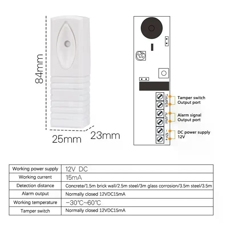 Détecteur de vibrations photoé - Home Security Systems avis et prix